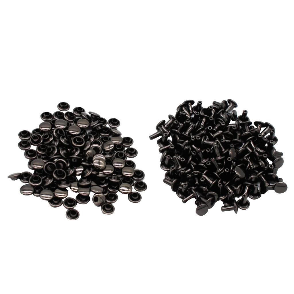 100 Pieces Double Cap Rivet Leather Crafts for Clothes Bag Hat Jacket