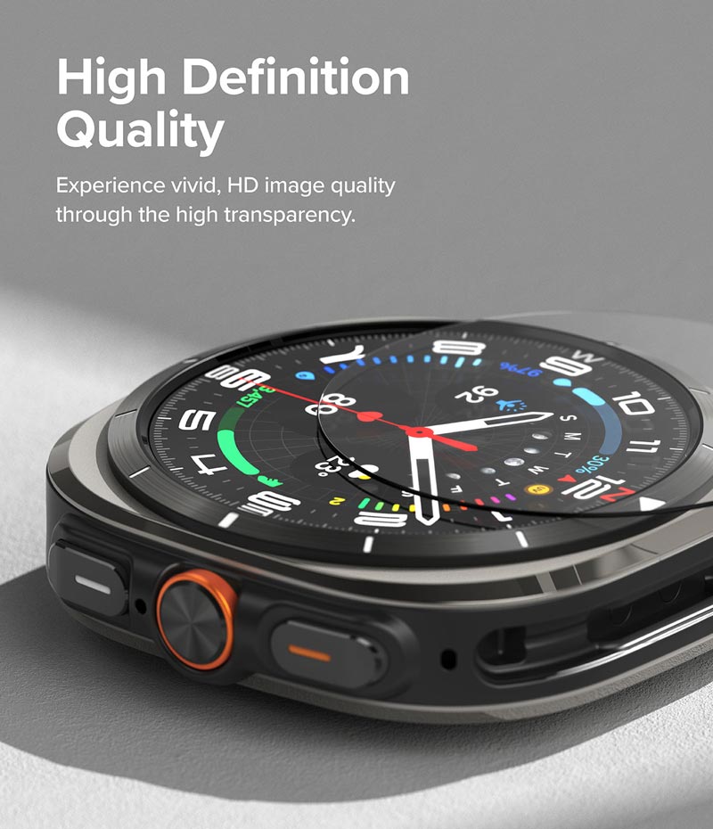 Vỏ ốp kèm dán cường lực cho Galaxy Watch Ultra RINGKE Slim &amp; Glass - Hàng Chính Hãng
