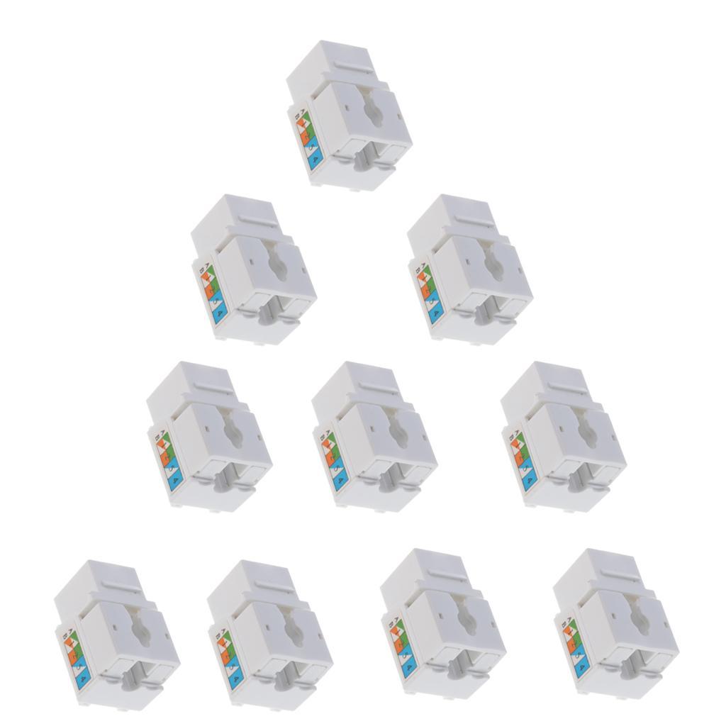 5x10pcs Jack Module Network Connector Module-White