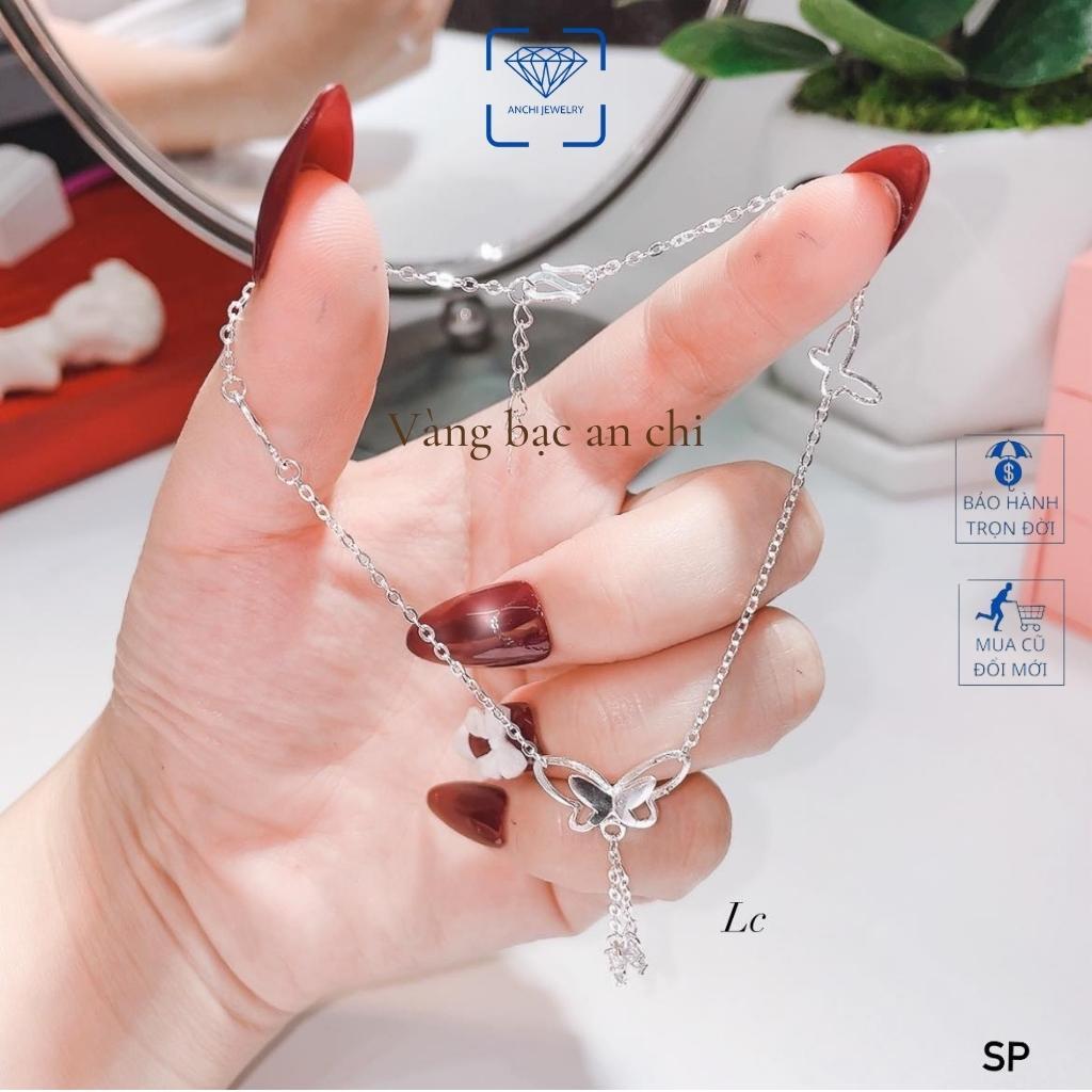 Lắc chân bạc nữ thời trang hè 2022 gắn chuông, trăng sao, quả lắc, cỏ 4 lá. trang sức Anchi jewelry