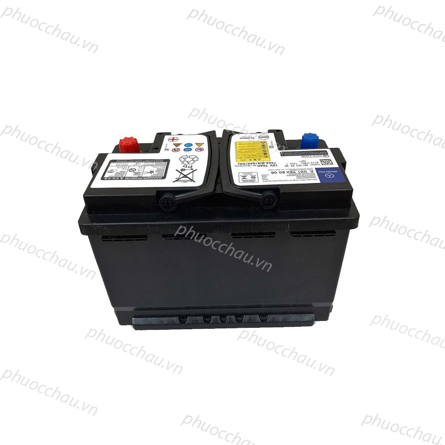 Bình Ắc Quy Xe Mercedes A0019828008 AGM 12V - 70Ah, Ắc Quy Xe Mercedes C200, C250, GLC200