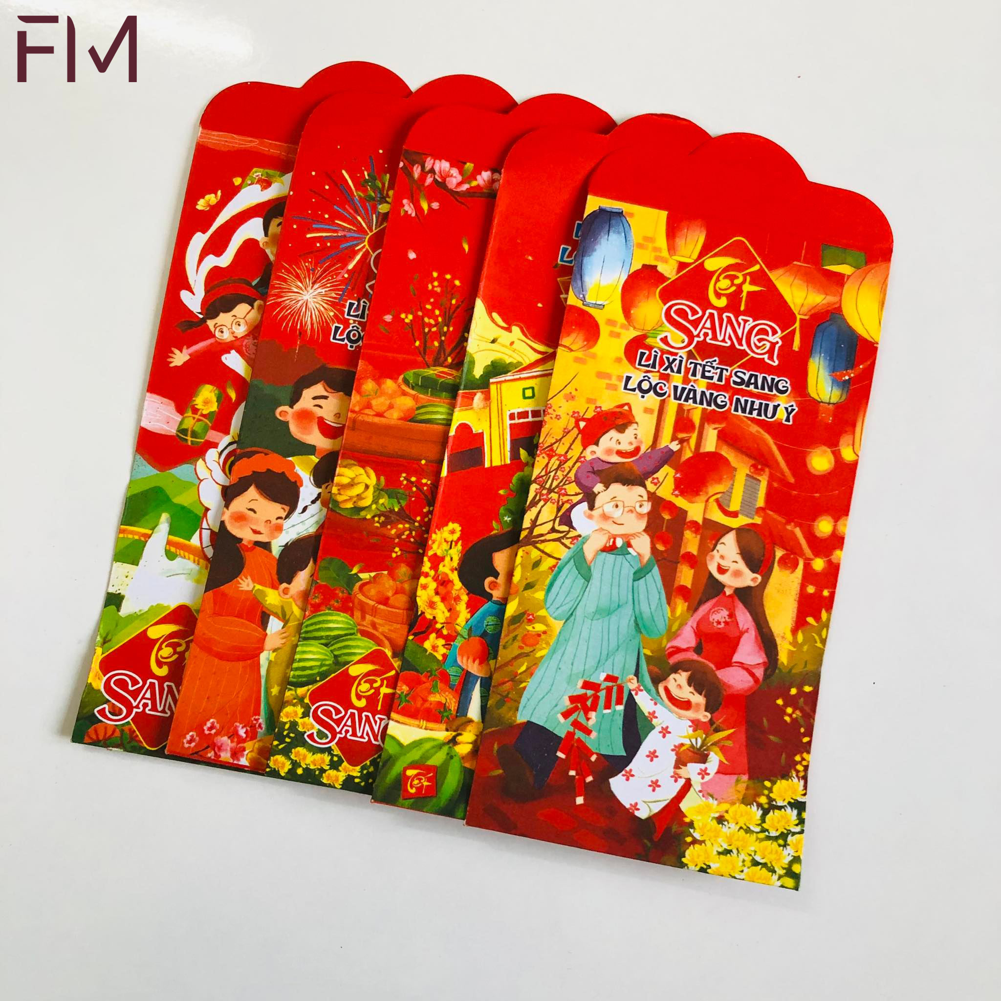 Combo 5 bao lì xì tết in hình cực đẹp, mẫu ngẫu nhiên - FORMEN SHOP - FMCA049