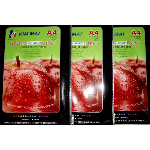 Giấy in ảnh 1 mặt A4-A5 115 gsm ( Kim Mai