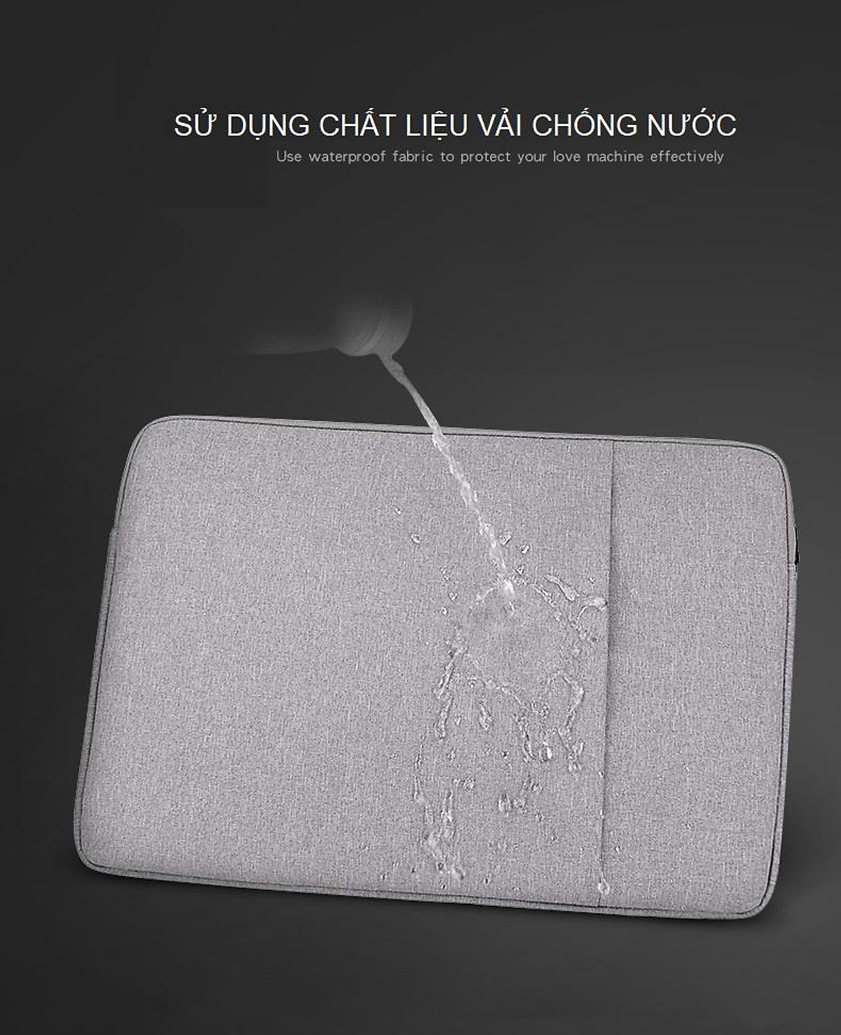 Túi Đựng Laptop Chống Sốc Dành Cho Macbook Ultrabook 1/2 Ngăn 13.3 Inch, 14 Inch, 15 Inch, 15.6 Inch, 16 Inch - dododios - MÀU XÁM - Túi chống sốc bảo vệ cho Macbook, Laptop có 2 ngăn riêng biệt, chống thấm nước, chống mài mòn