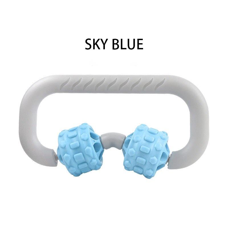 Double-wheeled Roller Manual Acupoint Muscle Relaxer Yoga Bodybuilding Massage Fashion Roller Yoga Sport PP Material Equipment