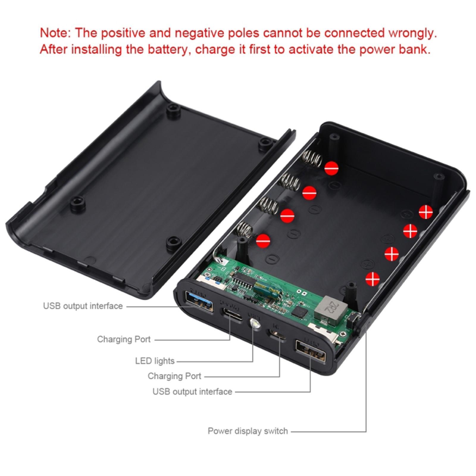 18650 DIY Power Bank Dual USB Portable for USB Devices