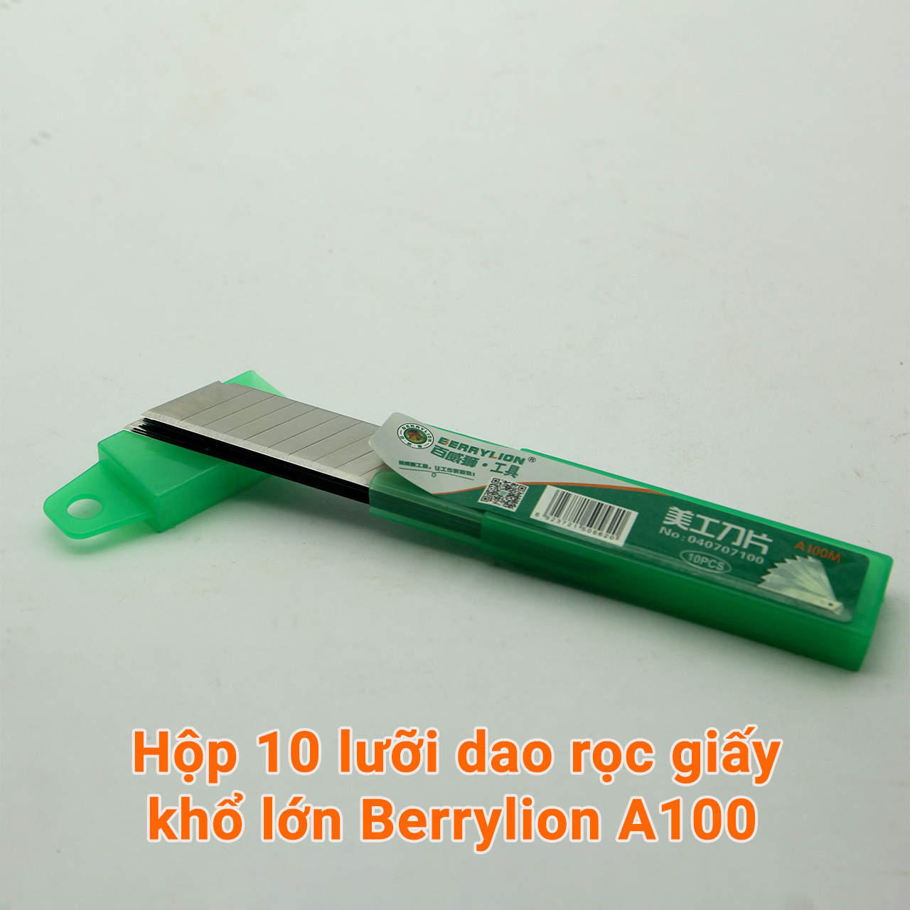 Bộ 5 Hộp (mỗi hộp 10 lưỡi) dao rọc giấy khổ lớn Berrylion A100M