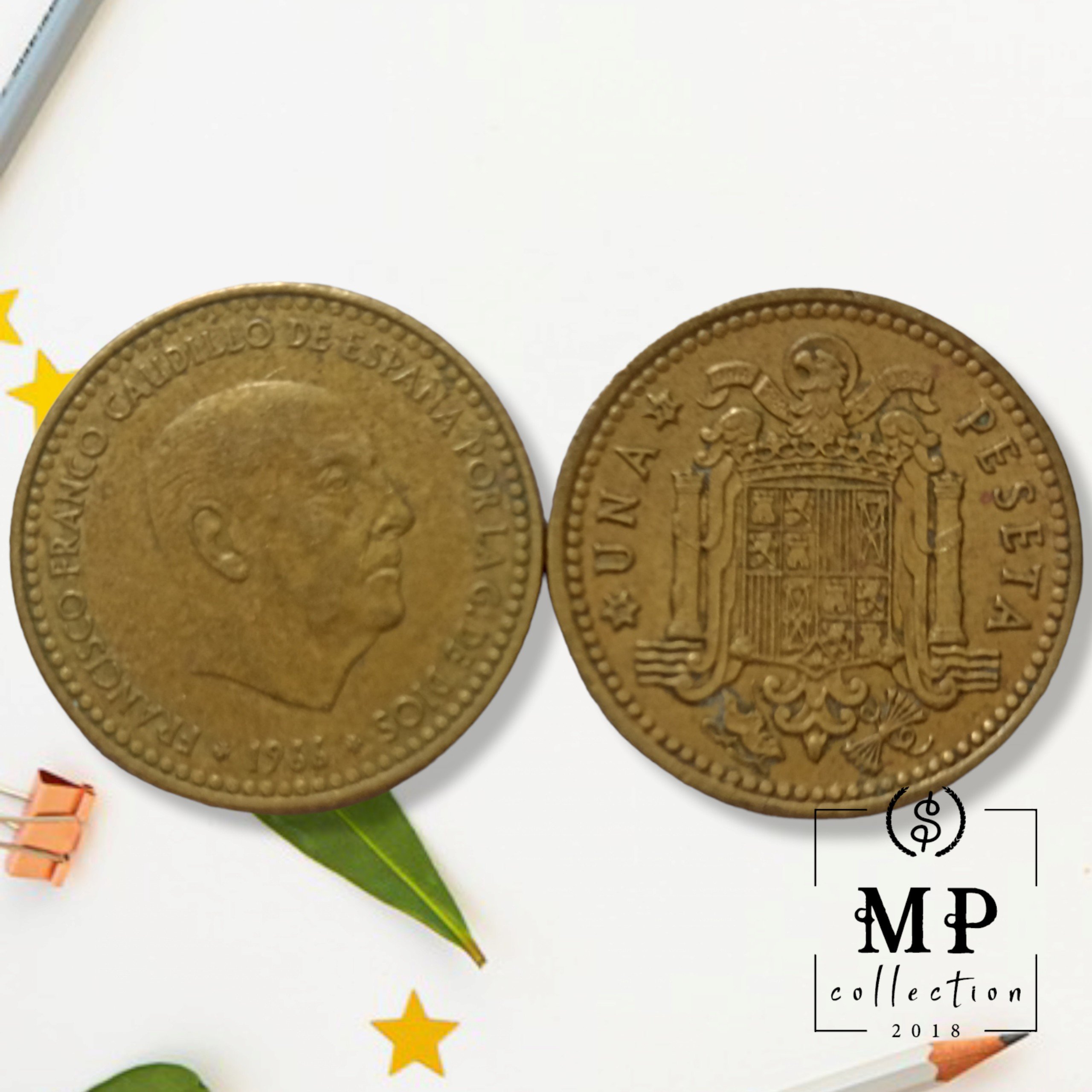 Đồng xu Spain 1 Peseta 1948-1980