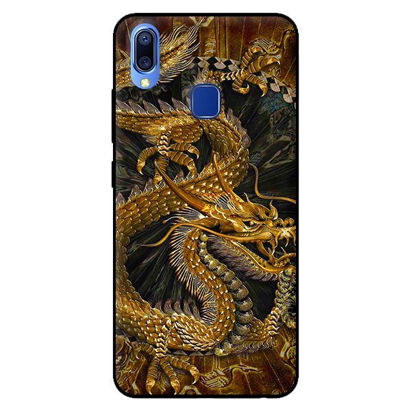 Ốp lưng in cho Vivo Y95 mẫu Rồng Nền Đen - Hàng chính hãng