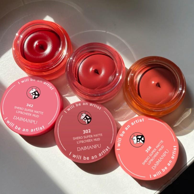 Son bùn lì Daimanpu Shero Matte Lip&Cheek Mud