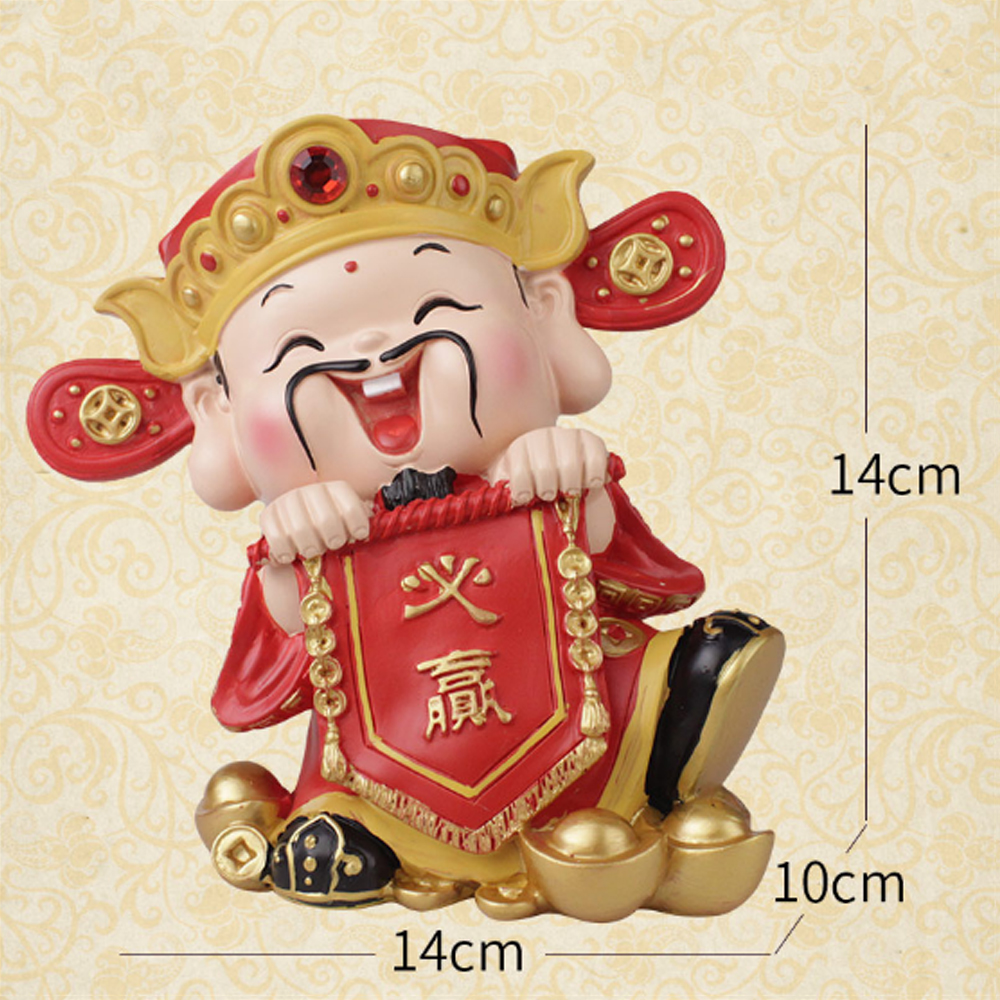 Tượng chibi Thần Tài 14cm - mẫu Phát Tài Phát Lộc