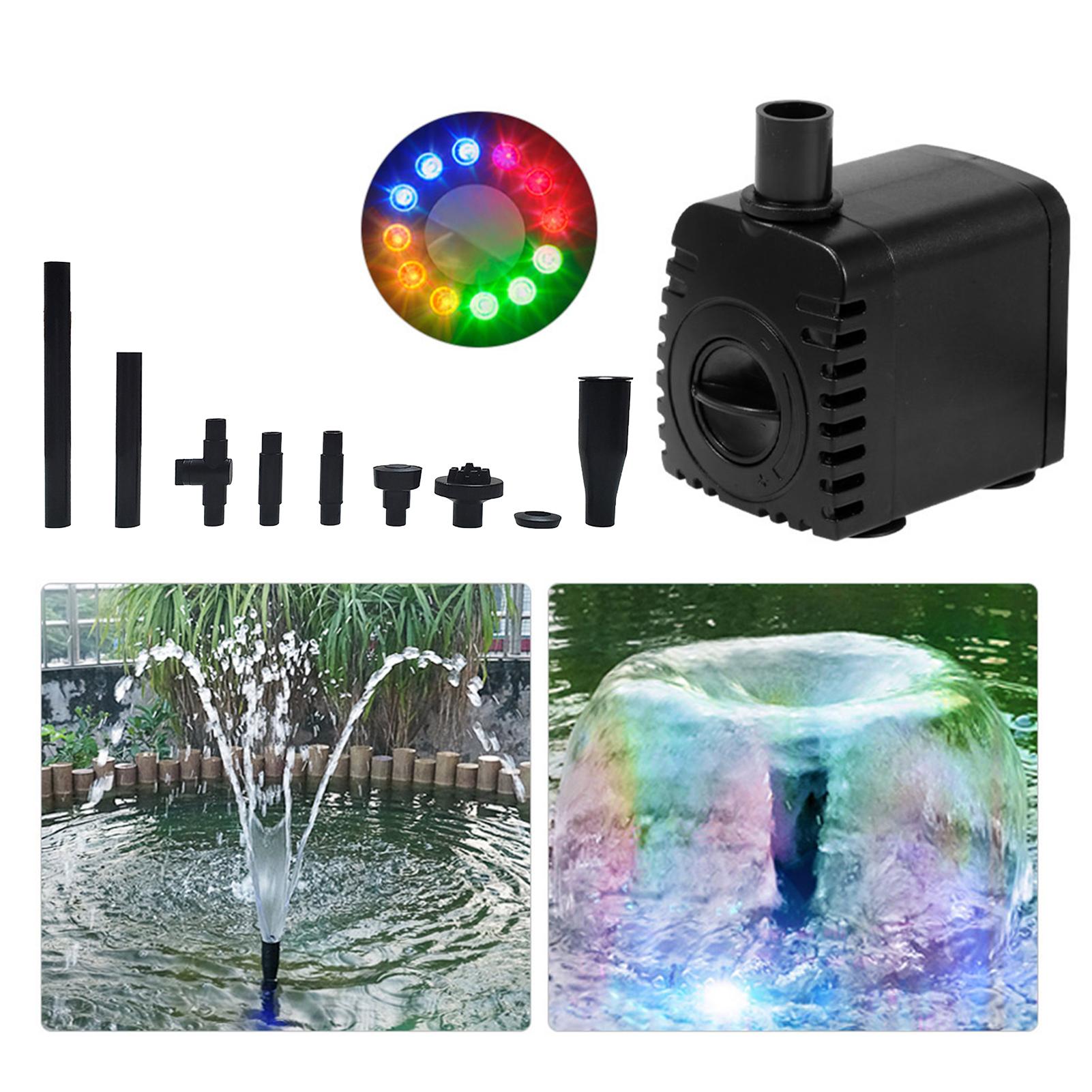 Máy bơm nước với 12 đèn LED siêu yên tĩnh cho Đài phun nước bể cá