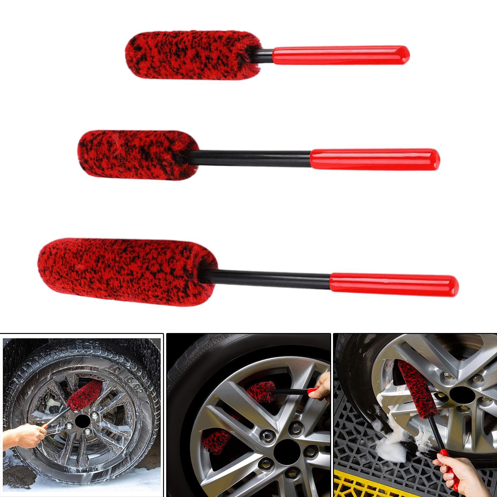 3 Pieces Car Wheel Brush Reusable Professional for Door Vehicles