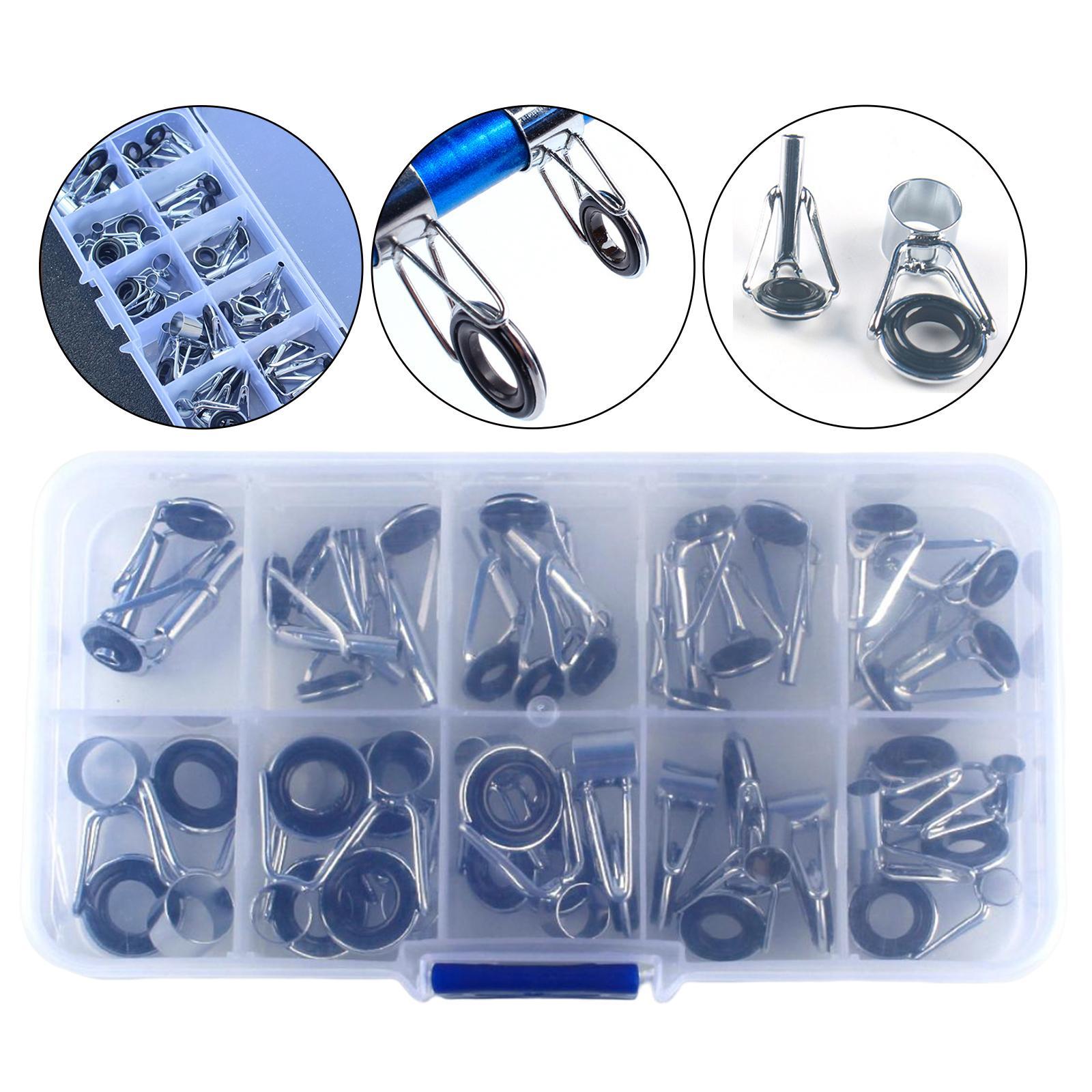 7pcs Fishing Replacement Rod Rings/Tips Guides, Various Sizes Repair Guides