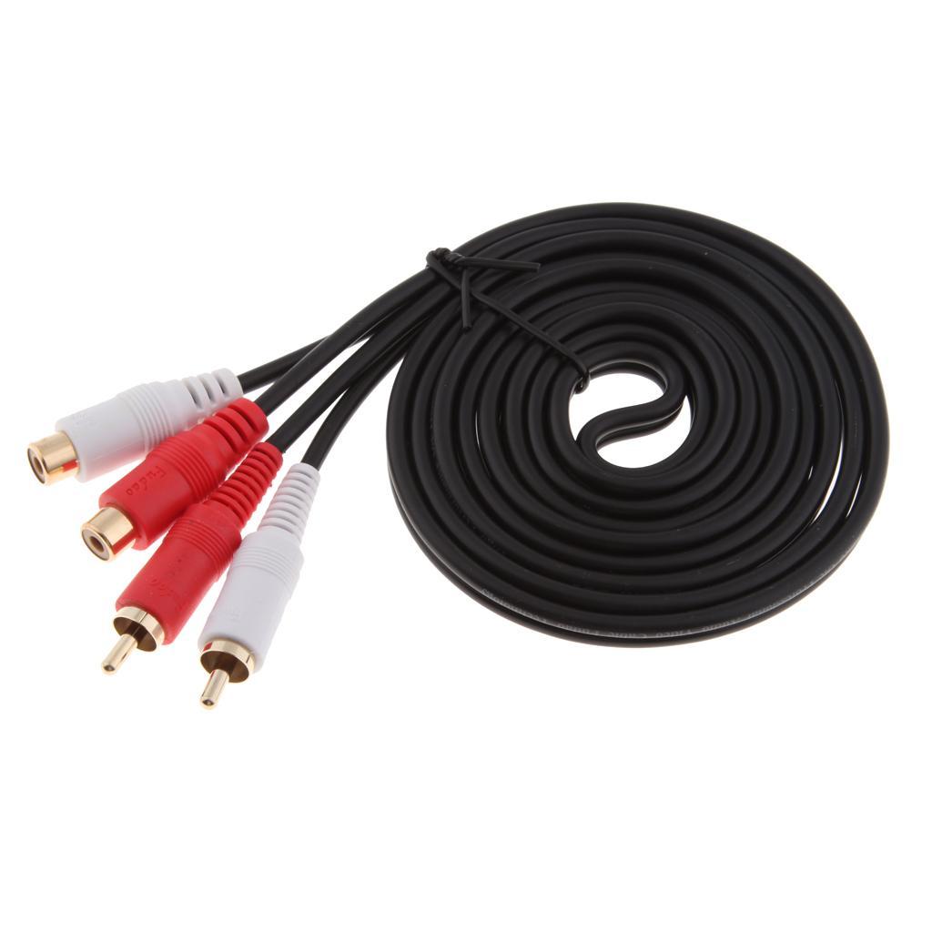 2 to 2 Plug Splitter Video Av Adapter Cable
