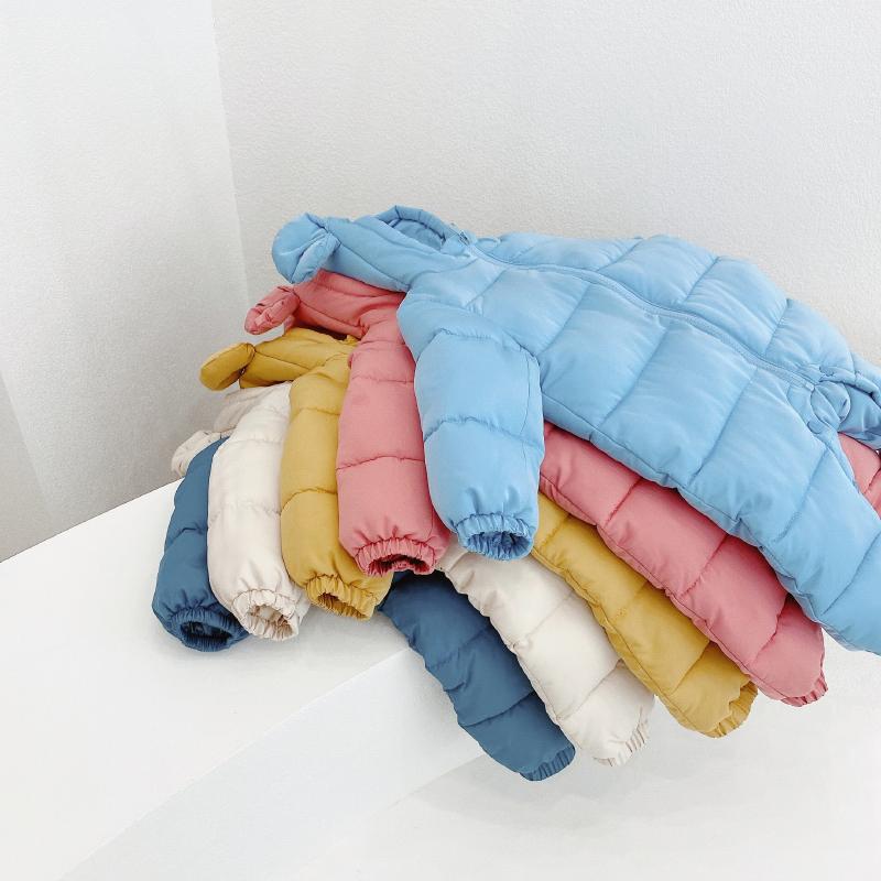 Cho Bé 1 Romper Áo Liền Quần Sơ Sinh Bé Trai Và Bé Gái Trùm Đầu Onesies Giữ Ấm Trẻ Em Cotton Quần Áo