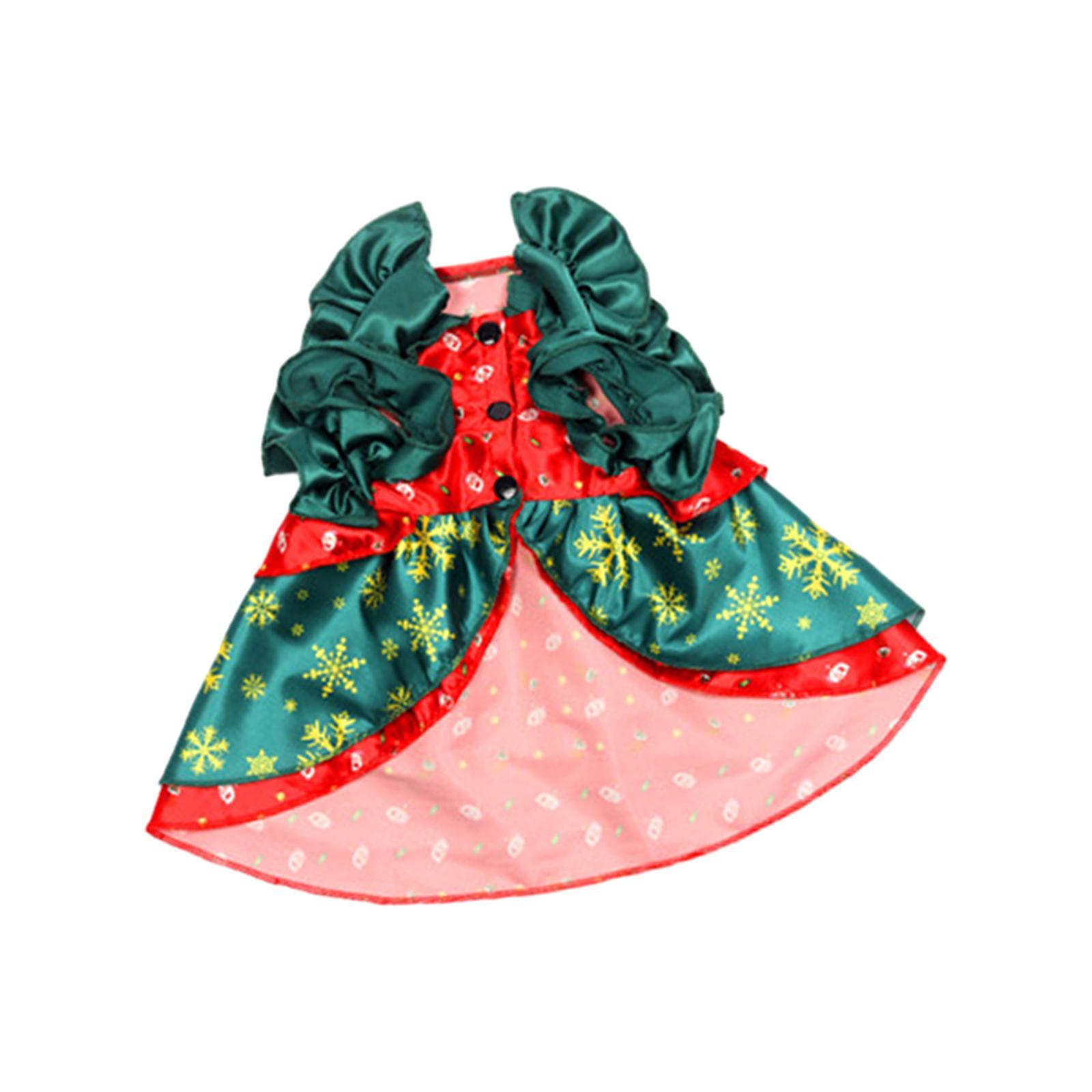Pet Christmas Costume with Big Bowknot, Cosplay Dress Holiday Decor, Xmas Tree Costume Dress, Party Dress up Clothes