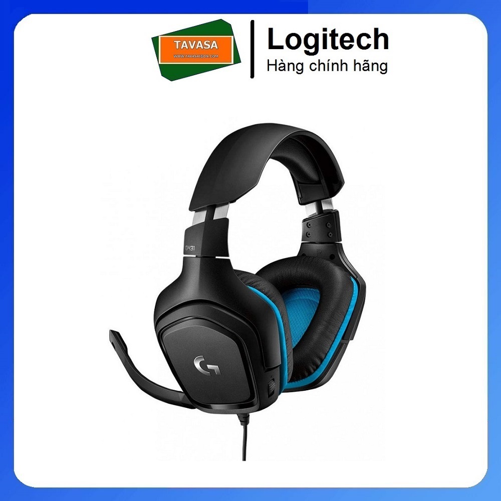 Tai Nghe Có Dây Chụp Tai Over-ear Logitech G431 7.1 Surround Gaming - Hàng Chính Hãng