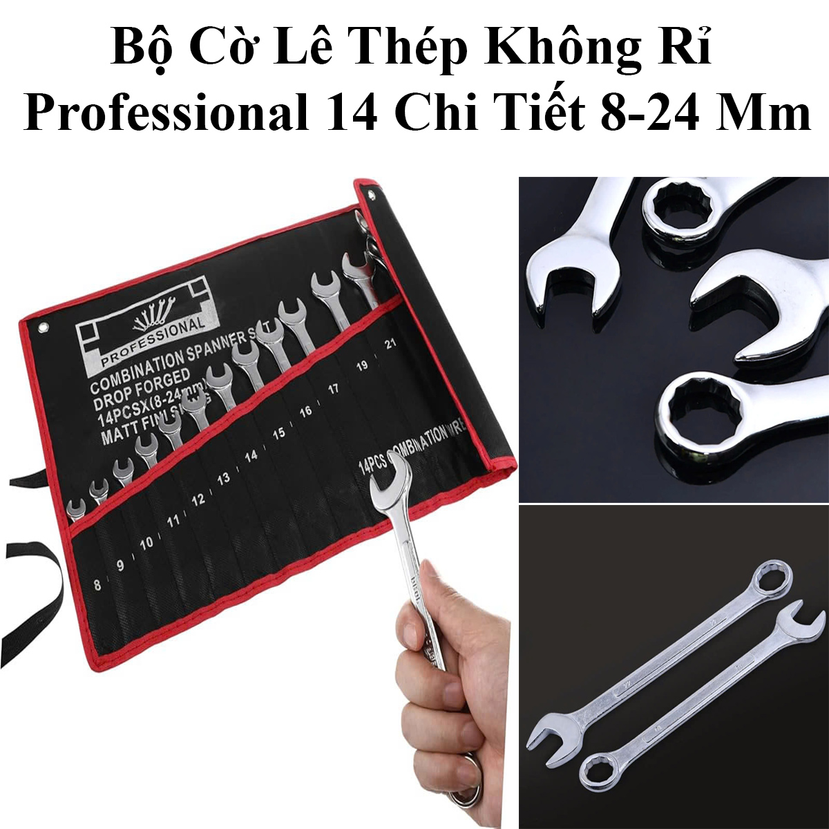 Bộ Cờ Lê 14 Chi Tiết Tiêu Chuẩn Usa 8-24 Mm Professional