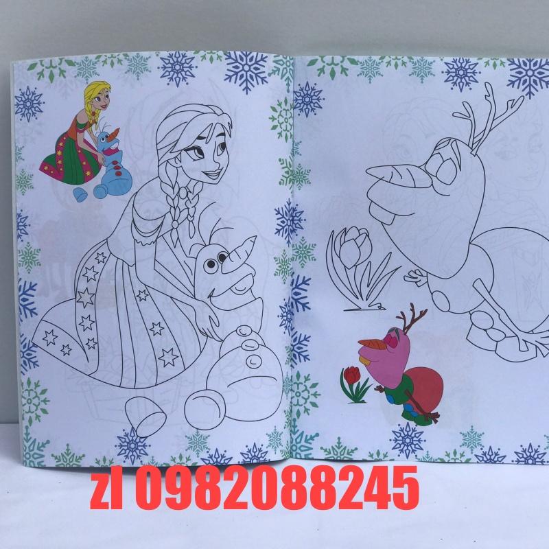 Set 4 c tập/ vở bé tô màu nữ hoàng băng giá