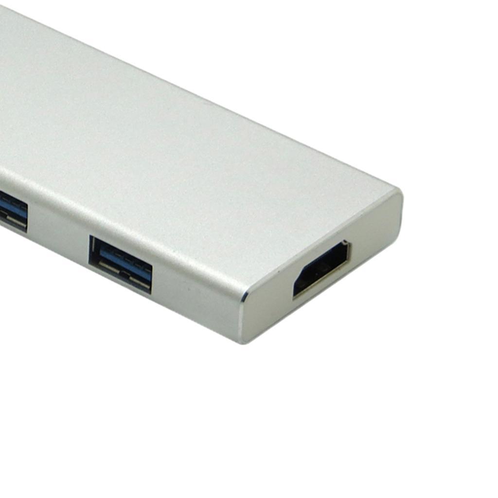 7 in 1 Type C to HDMI Hub Charging Card Reader USB 3.0 SD TF Adapter