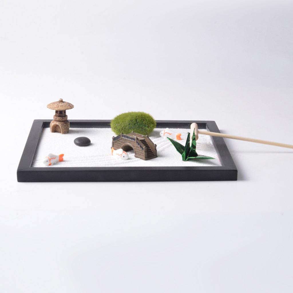 MINI ZEN GARDEN Relaxing Meditation Feng Shui Relaxation Sand Tray