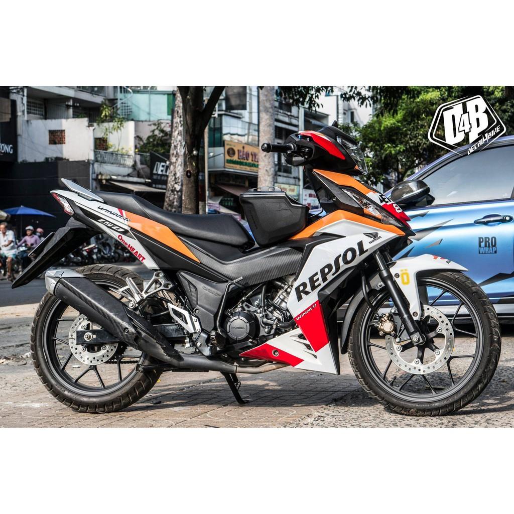 Tem trùm xe dành cho Winner 150 White Repsol