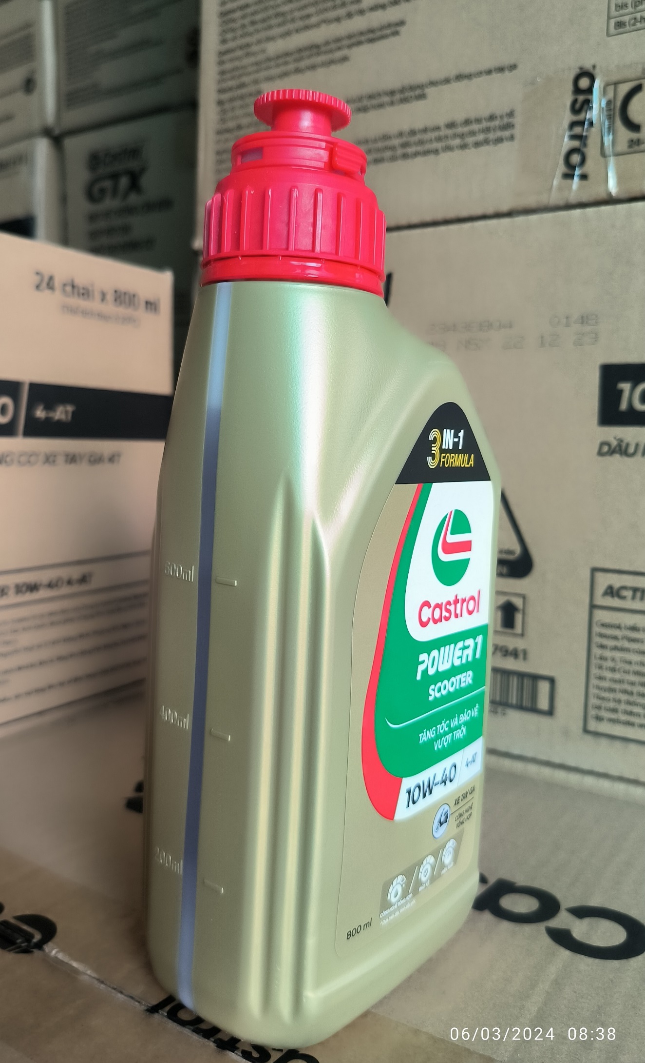 Dầu nhớt xe tay ga Castrol Power 1 Scooter 0,8L (800ML)