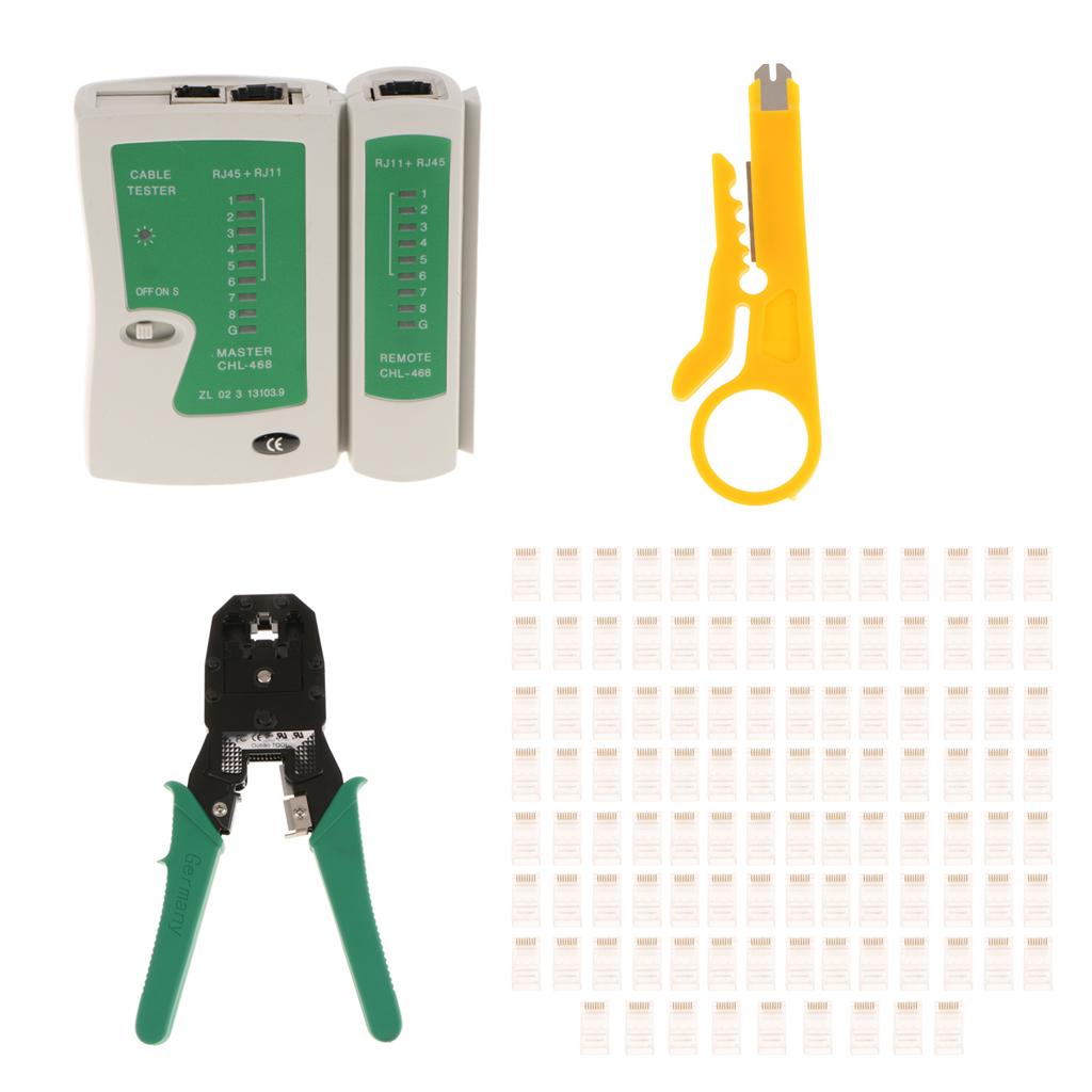 Cat6 Cat5  Crimper Crimp Tool Network Cable Crimp Pliers Tool Kit