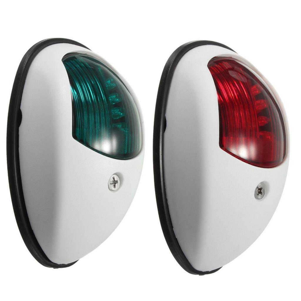 4 Pieces Boat Red Green LED Lights Maritime Lights