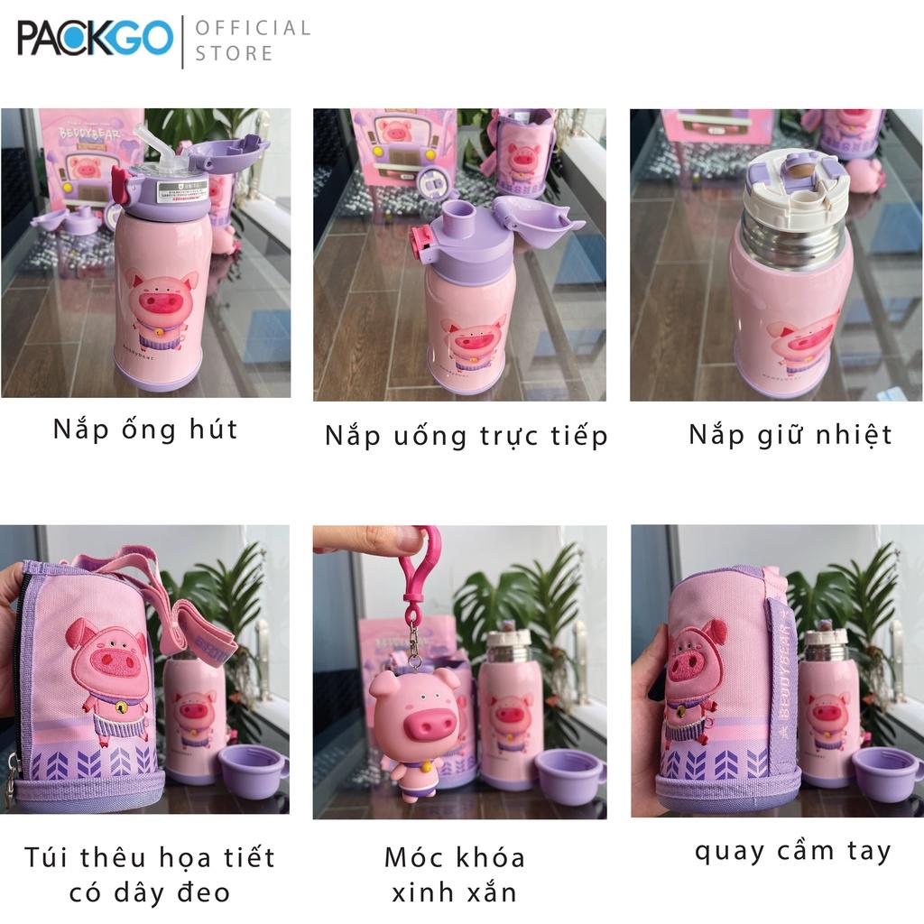 Bình giữ nhiệt cho Bé Trai hoặc Gái / Chính hãng 100% BEDDYBEAR/ BEDDY BEAR/ họa tiết cho Heo / phù hợp Bé từ 2 tuổi trở