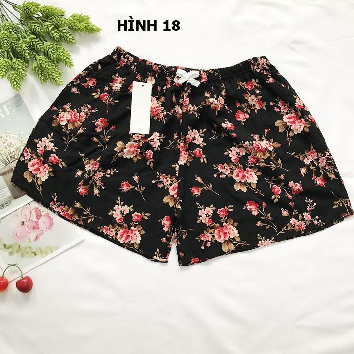 Quần đùi nữ từ 50-60kg vải lanh tole - Quần sọt nữ - QU9