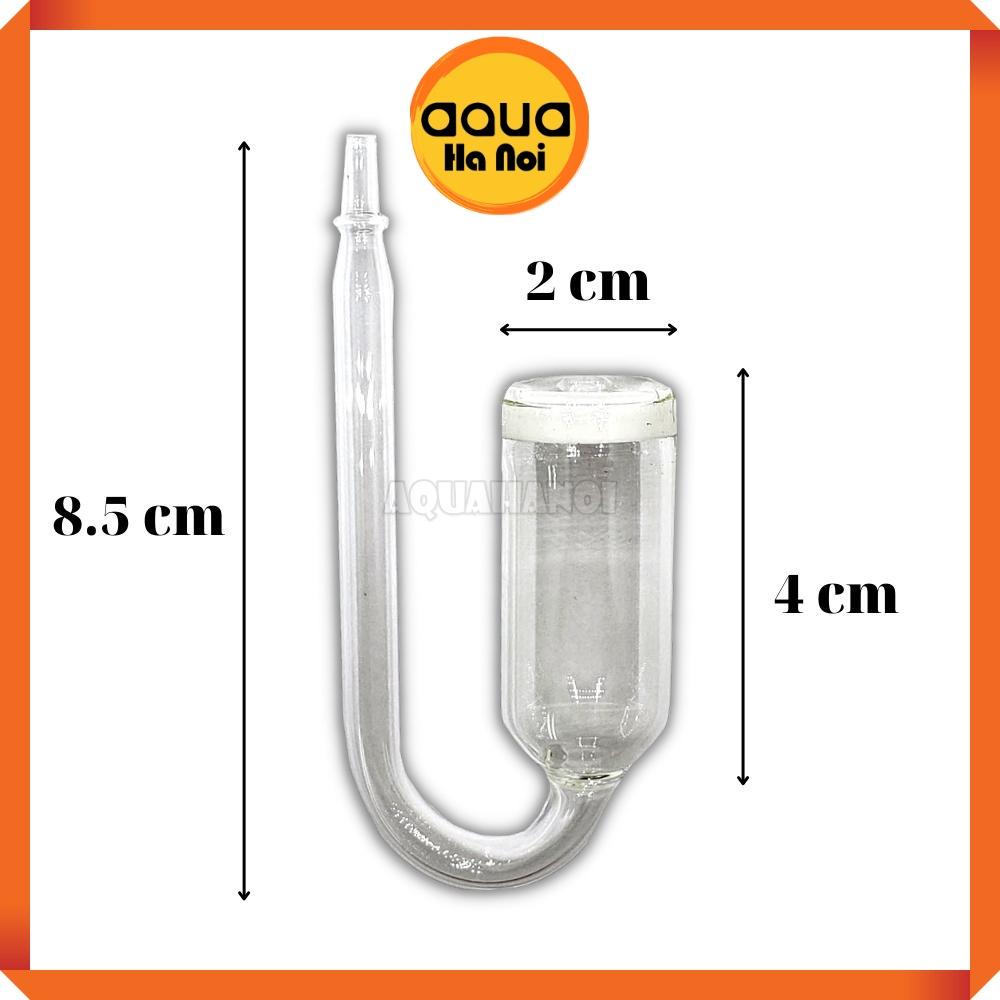 Cốc sủi CO2 thủy tinh trong suốt siêu mịn cho hồ thủy sinh - Phi 20 mm