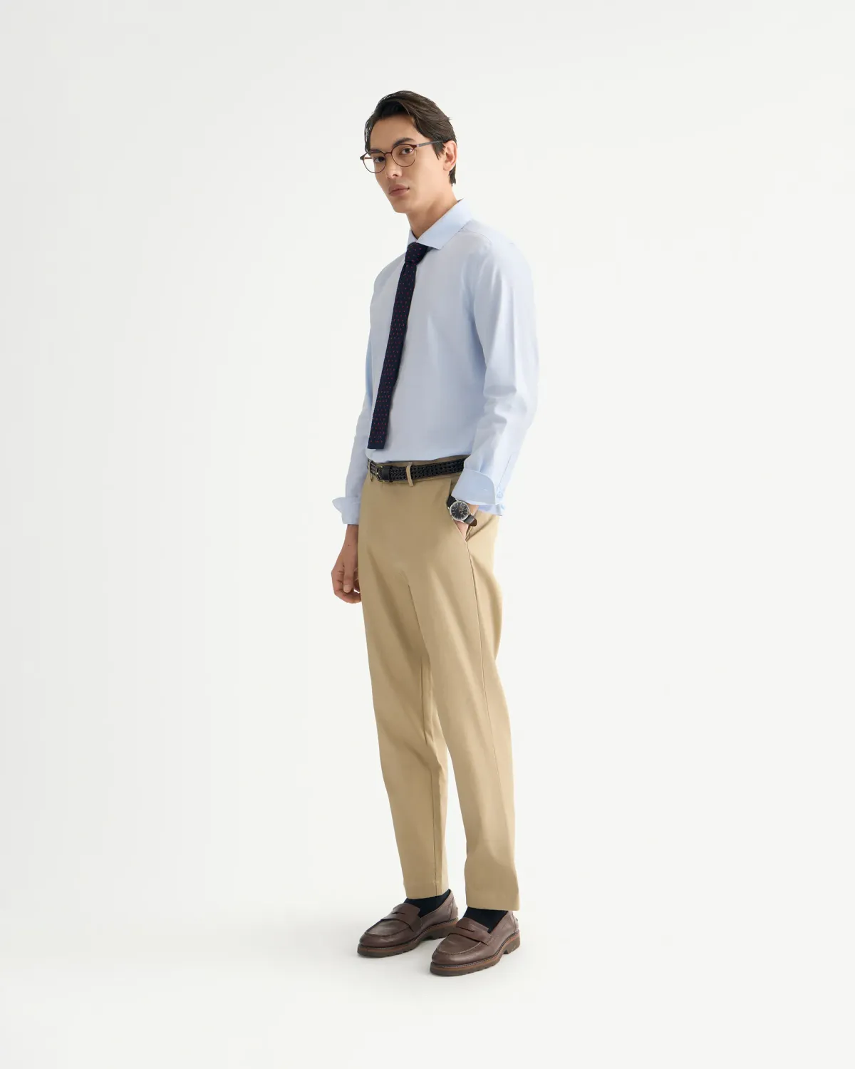 Quần Dài Kaki Nam Cotton Form Slim Dáng Ôm - ROUTINE 10S25PCA001