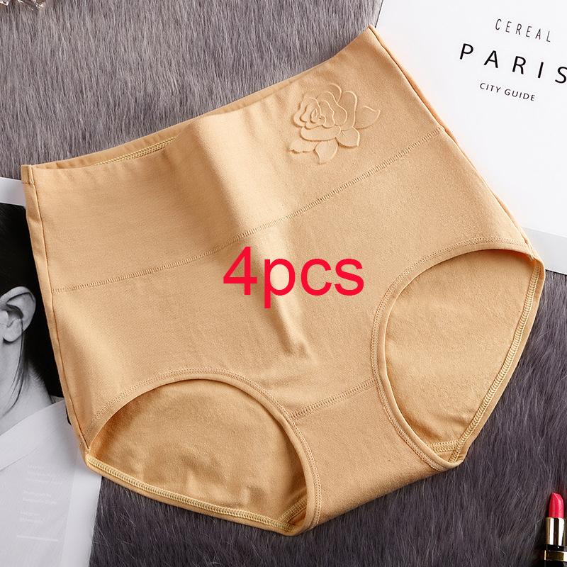 4 Cái/lốc Quần Lót Nữ Nguyên Chất Cotton Nữ ElasticSoft Bụng Quần Lót Quần Sịp Underpant Mỏng Phù Hợp Với Quần Lót Nữ Cao Cấp