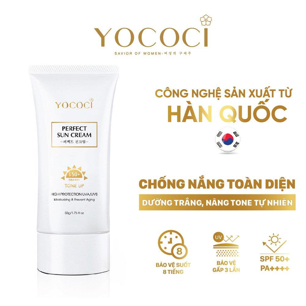 Bộ Đôi Dưỡng Da Mặt YOCOCI Gồm 1 Kem Chống Nắng 50g & 1 Kem Face 20g