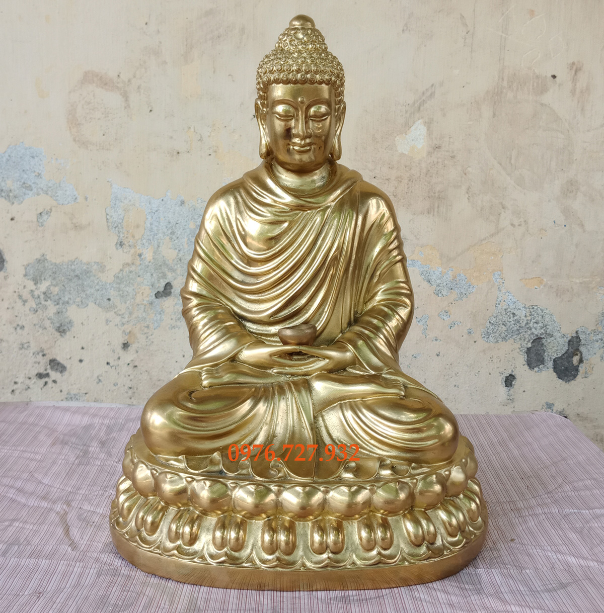 Tượng phật thích ca bổn sư cao 30cm, tượng phật thích ca bằng đồng