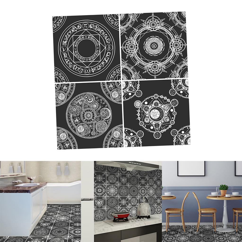 2pcs/set Creative Moroccan Self-adhesive Wall Floor Tile Sticker Home Decor