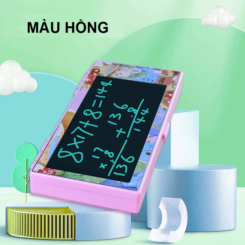 Hộp bút đa năng đựng viết kiêm bảng viết tự xóa thông minh LCD bằng nhựa hình cute cỡ lớn cho bé, quà tặng sinh nhật