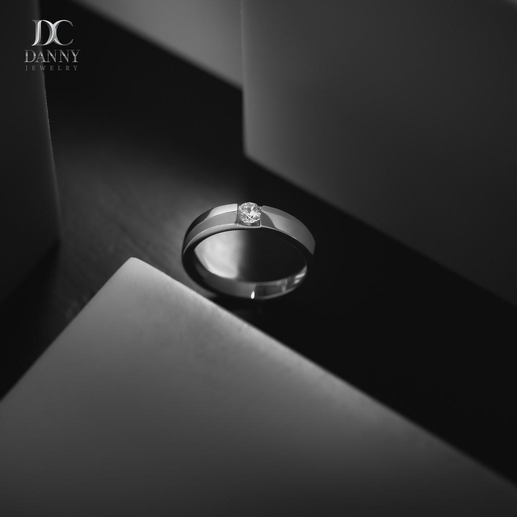 Nhẫn Đôi Danny Jewelry Bạc 925 Đính Đá CZ Xi Rhodium N0088/N0086