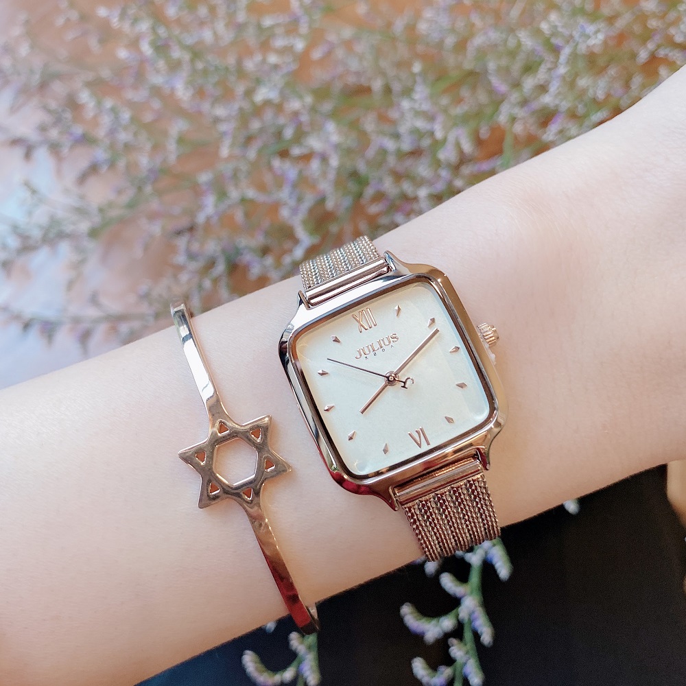 Đồng Hồ Nữ Julius Hàn Quốc JA-1264 Dây Thép Thanh Lịch