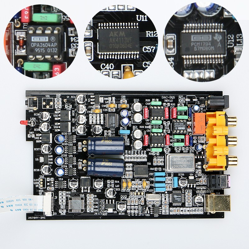 DAC nghe nhạc Lossless FX Audio SQ5 - DAC giải mã 24Bit 192Khz Hi-res - Hàng Chính Hãng