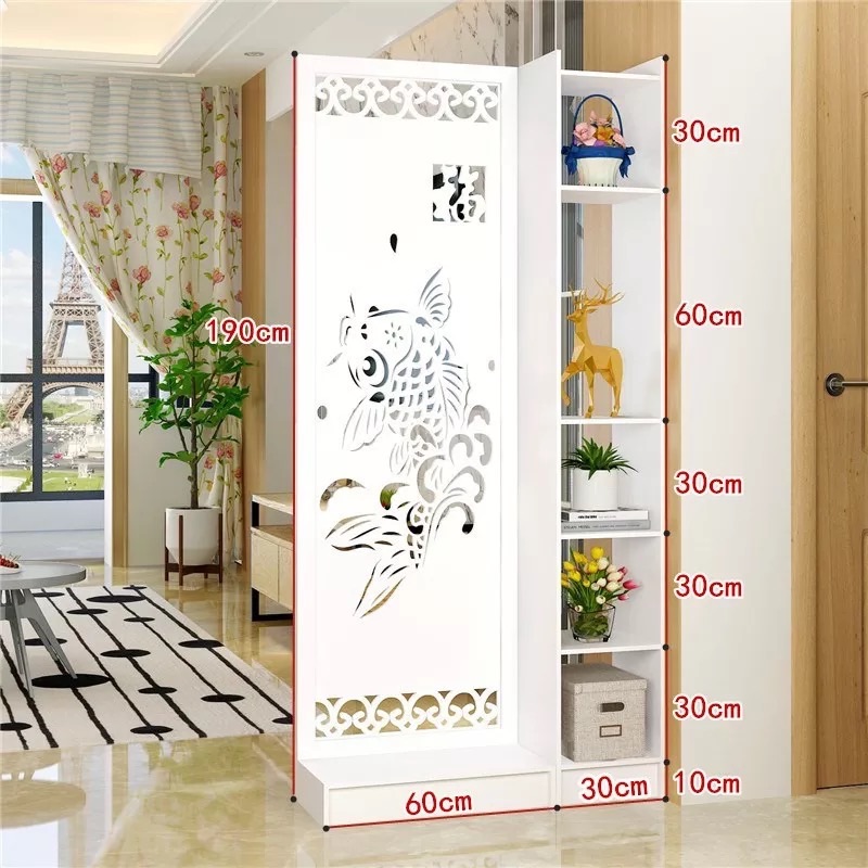 VÁCH NGĂN CÁ CHÉP PHONG THUỶ LIỀN 1 KỆ (C1m9 x R 90cm)