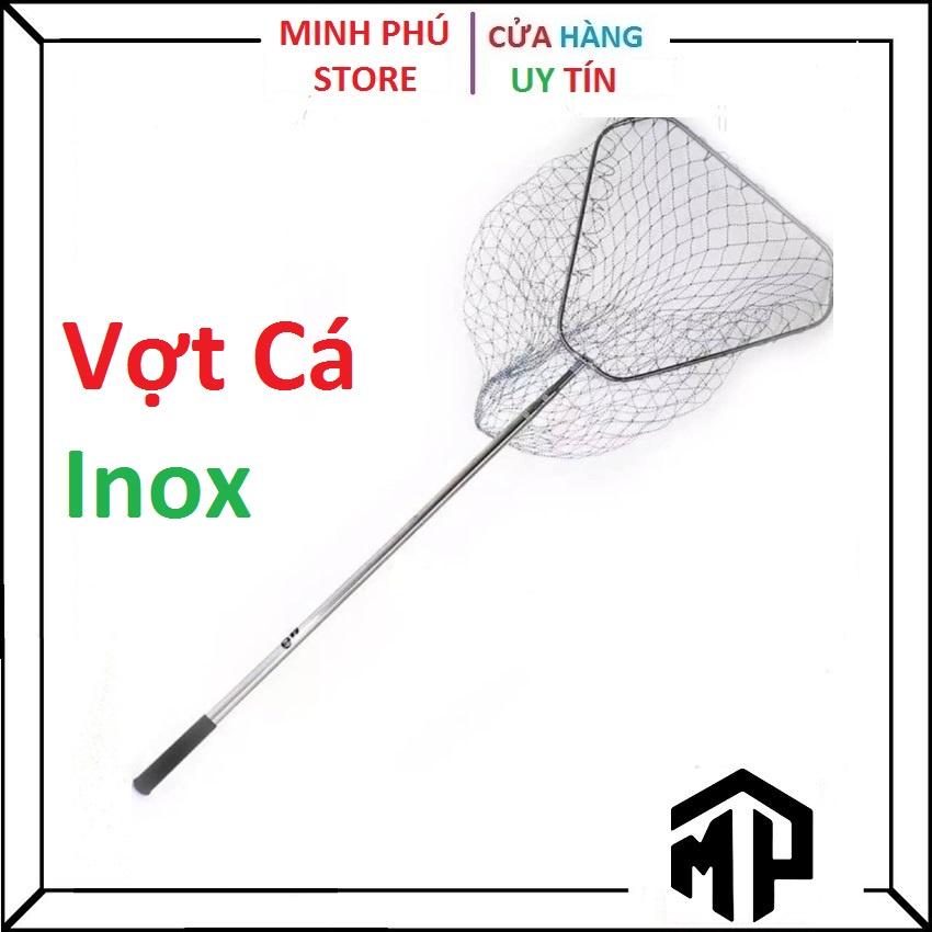 Hot Vợt Vớt Cá Chất Liệu Inox Kèm Lưới Carbon Nhiều Kích Cỡ