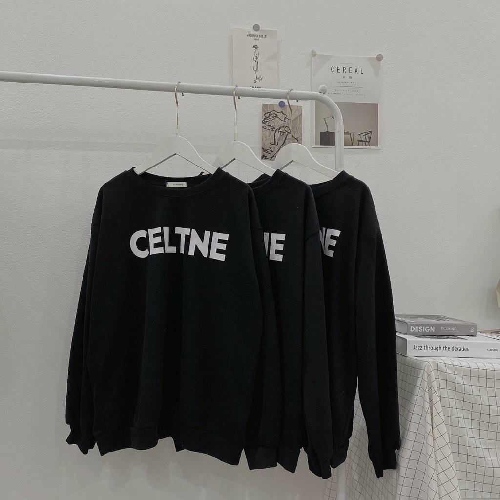 ✸℗Áo len ️ FREE SHIP CELTNE nữ đen siêu HOT , dáng rộng hàng thiết kế cao cấp dày dặn sang trọng cá tính