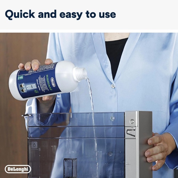 Dung dịch tẩy cặn máy pha cà phê DeLonghi EcoDecalk 500ml – Vệ Sinh An Toàn - Hiệu Quả - Hàng Chính Hãng