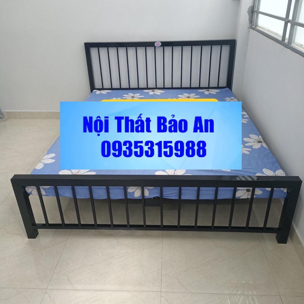 Giường sắt mỹ nghệ cao cấp nhiều kích thước từ 1m đến 1m8 dài 2m - Nội Thất Bảo An