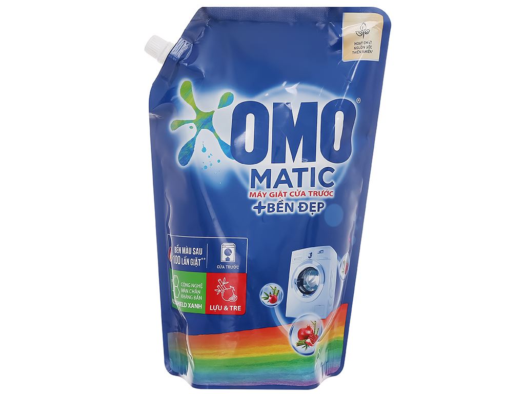 Omô matic bền đẹp cửa trước hương lựu và tre túi 1,9L