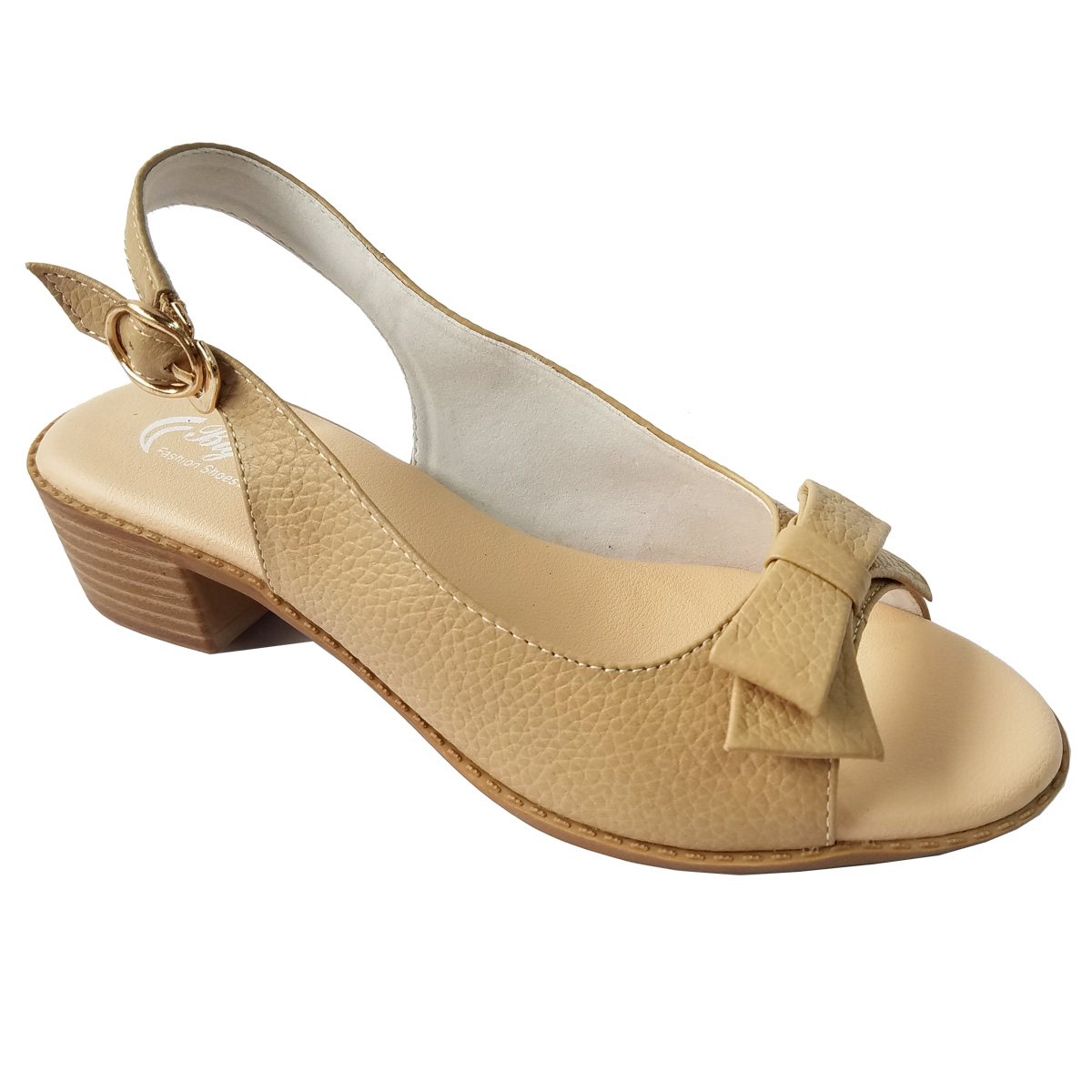 Giày Sandal Cao Gót Da Bò BIGGBEN Cao 4 Phân SDCG155