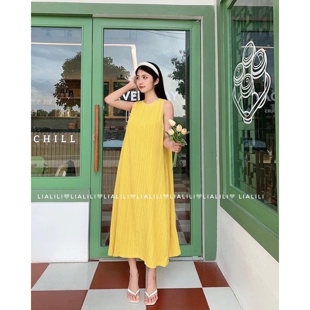 Đầm suông , vải sốp mền có lót lụa thoải mái thích hợp cho mùa hè